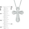 Thumbnail Image 4 of Convertibilities 1/20 CT. T.W. Diamond Cross Three-in-One Pendant in Sterling Silver