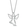 Thumbnail Image 1 of Diamond Accent Angel Pendant in Sterling Silver