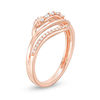 Thumbnail Image 2 of 1/5 CT. T.W. Diamond Crossover Ring in 10K Rose Gold