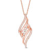 Thumbnail Image 1 of 1/5 CT. T.W. Diamond Flame Pendant in 10K Rose Gold