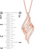 Thumbnail Image 2 of 1/5 CT. T.W. Diamond Flame Pendant in 10K Rose Gold
