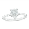 Thumbnail Image 1 of 1 CT. Certified Pear-Shaped Diamond Solitaire Engagement Ring in 14K White Gold (I/I2)