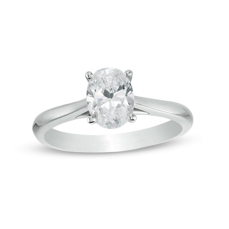 Zales 1 Ct. Diamond Solitaire Engagement Ring in 14K White Gold (J/I3)