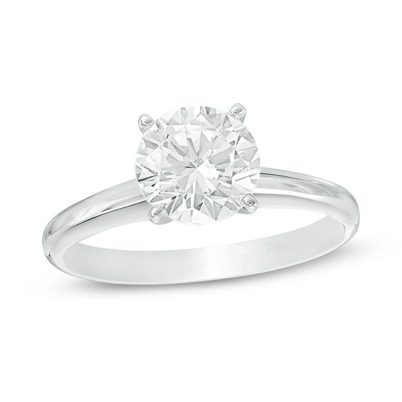 1-1/2 CT. Certified Diamond Solitaire Engagement Ring in 14K White Gold (I/Si2)