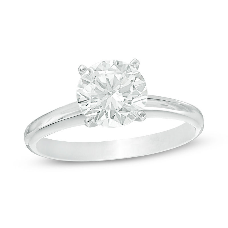Main Image 1 of 1-1/2 CT. Certified Diamond Solitaire Engagement Ring in 14K White Gold (I/SI2)