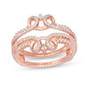 Thumbnail Image 1 of 1/3 CT. T.W. Diamond Double Crown Solitaire Enhancer in 14K Rose Gold