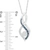 Thumbnail Image 2 of Enhanced Blue and White Composite Diamond Accent Infinity Pendant in Sterling Silver