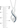 Thumbnail Image 2 of Enhanced Blue and White Composite Diamond Accent Infinity Pendant in Sterling Silver