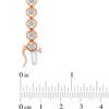 Thumbnail Image 4 of 1/10 CT. T.W. Diamond Circle Tennis Bracelet in Sterling Silver with 14K Rose Gold Plate - 7.25"