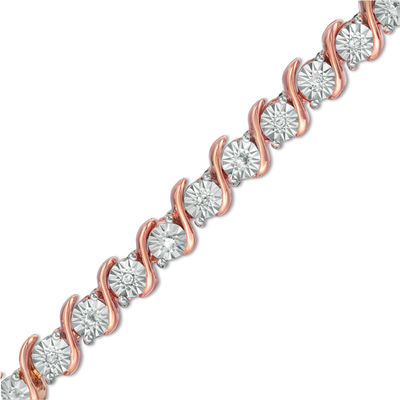 rose gold diamond tennis bracelet