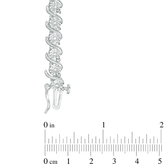 1/4 CT. T.w. Diamond "S" Tennis Bracelet in Sterling Silver - 7.25"