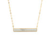 Thumbnail Image 1 of Made in Italy Pavé  Glitter Enamel Bar Necklace in 14K Gold