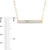 Thumbnail Image 2 of Made in Italy Pavé  Glitter Enamel Bar Necklace in 14K Gold