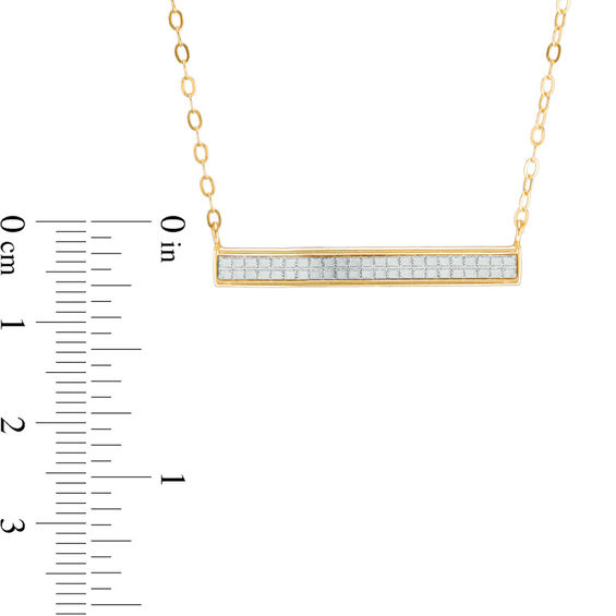 Made in Italy PavÃ© Glitter Enamel Bar Necklace in 14K Gold