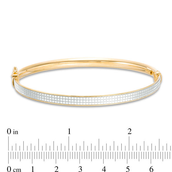 Made in Italy Pavé Glitter Enamel Bangle in 14K Gold