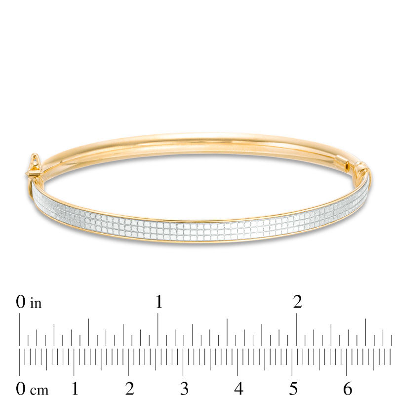 Main Image 2 of Made in Italy Pavé  Glitter Enamel Bangle in 14K Gold