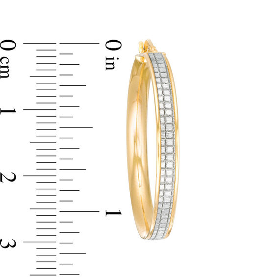 Made in Italy PavÃ© Glitter Enamel Hoop Earrings in 14K Gold
