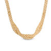 Thumbnail Image 0 of Ladies' Made in Italy Double Row Braided Rope Chain Necklace in 14K Gold - 18"