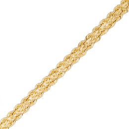 Made in Italy 4.2mm Double Rope Chain Bracelet in 14K Gold - 7.5&quot;