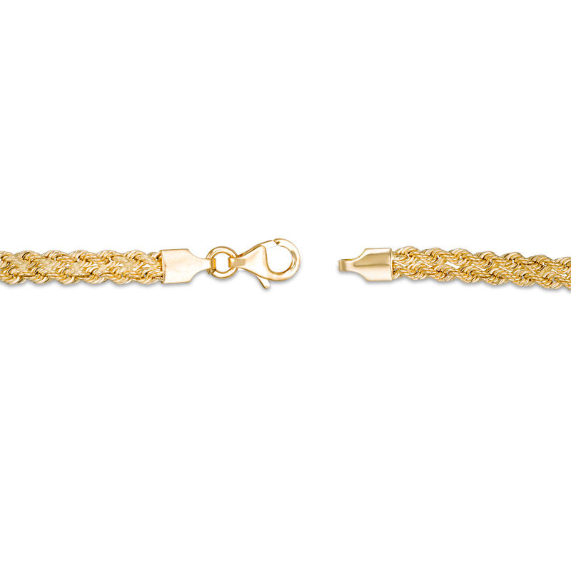 Made in Italy 4.2mm Double Rope Chain Bracelet in 14K Gold - 7.5"