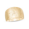 Thumbnail Image 1 of Made in Italy Diamond-Cut Wide Dome Ring in 14K Gold - Size 7