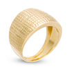 Thumbnail Image 1 of Made in Italy Diamond-Cut Wide Dome Ring in 14K Gold - Size 7