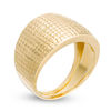 Thumbnail Image 2 of Made in Italy Diamond-Cut Wide Dome Ring in 14K Gold - Size 7
