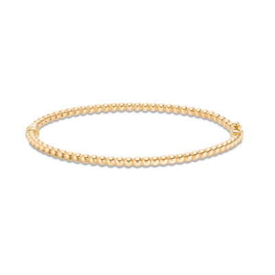 yellow gold beaded bracelet