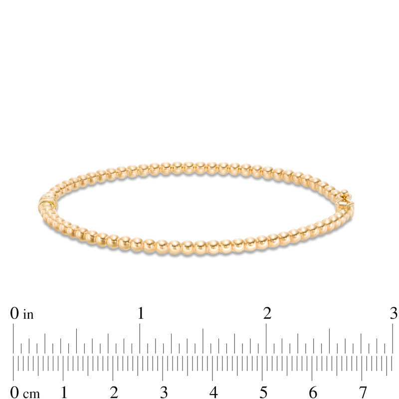 Main Image 2 of Made in Italy Beaded Bangle in 14K Gold