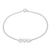 Thumbnail Image 0 of Uppercase Name Bracelet in Sterling Silver (1 Line) - 8"