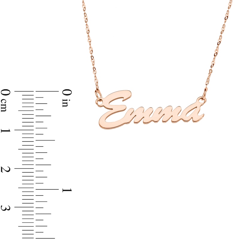 Script Name Necklace in 10K Rose Gold (1 Line) Zales