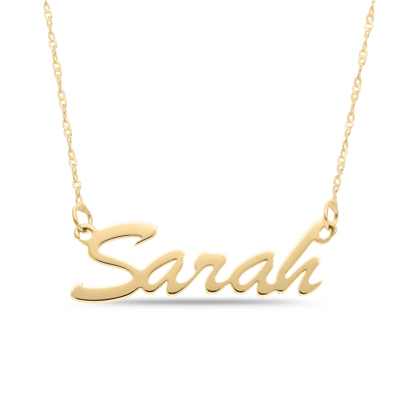 Main Image 1 of Script Name Necklace in 10K Gold (1 Line)