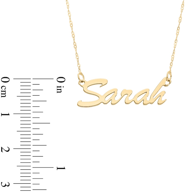 Main Image 3 of Script Name Necklace in 10K Gold (1 Line)