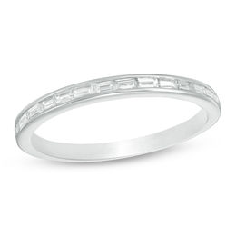 Baguette Wedding Zales T W Baguette Diamond Wedding Band In 14k White Gold I