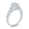 Thumbnail Image 1 of 1/3 CT. T.W. Composite Diamond Frame Heart Shank Engagement Ring in 10K White Gold