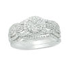 Thumbnail Image 1 of 3/4 CT. T.W. Composite Diamond Frame Three Piece Bridal Set in 10K White Gold