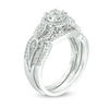 Thumbnail Image 2 of 3/4 CT. T.W. Composite Diamond Frame Three Piece Bridal Set in 10K White Gold