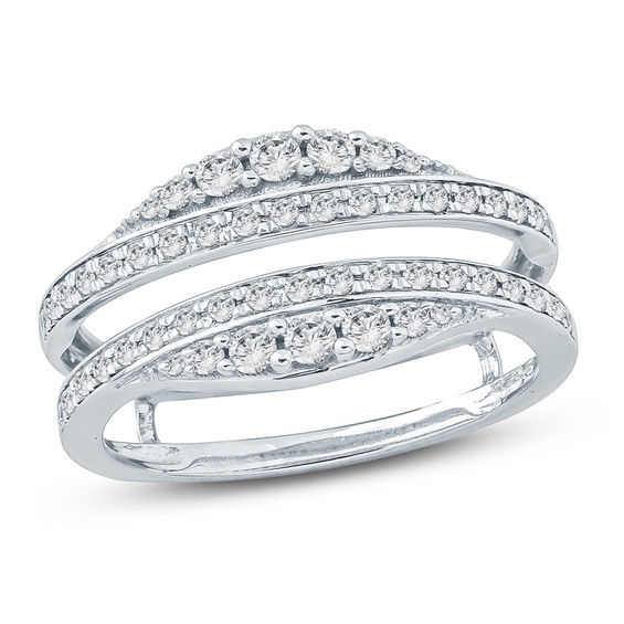 1/2 CT. T.w. Diamond Solitaire Enhancer in 10K White Gold