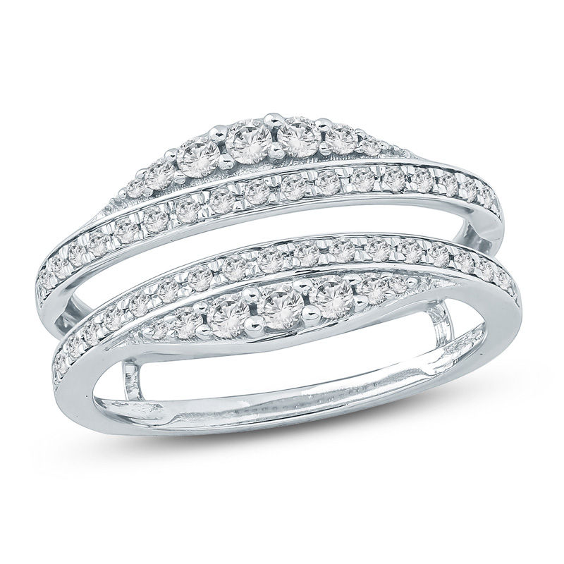 Main Image 1 of 1/2 CT. T.W. Diamond Solitaire Enhancer in 10K White Gold