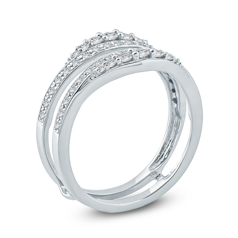 Main Image 2 of 1/2 CT. T.W. Diamond Solitaire Enhancer in 10K White Gold