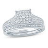 Thumbnail Image 0 of 1/3 CT. T.W. Composite Diamond Square Bridal Set in Sterling Silver