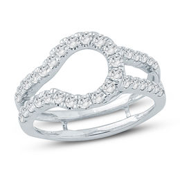 3/4 CT. T.W. Diamond Loop Frame Solitaire Enhancer in 10K White Gold