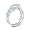 Thumbnail Image 2 of 3/4 CT. T.W. Diamond Loop Frame Solitaire Enhancer in 10K White Gold