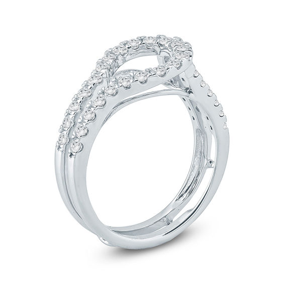 3/4 CT. T.w. Diamond Loop Frame Solitaire Enhancer in 10K White Gold