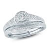 Thumbnail Image 1 of 1/5 CT. T.W. Diamond Frame Bridal Set in Sterling Silver