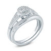 Thumbnail Image 2 of 1/5 CT. T.W. Diamond Frame Bridal Set in Sterling Silver