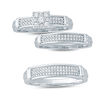 Thumbnail Image 3 of Men's 1/6 CT. T.W. Diamond Triple Row Collar Wedding Band in 10K White Gold