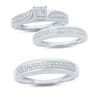 Thumbnail Image 3 of Diamond Accent Double Row Wedding Band in 10K White Gold