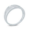 Thumbnail Image 2 of 1/10 CT. T.W. Diamond Four Stone Slant Wedding Band in 10K White Gold