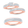 Thumbnail Image 3 of Diamond Accent Double Row Wedding Band in 10K Rose Gold